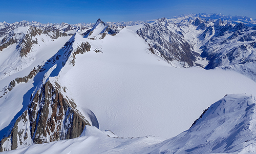 Blick zum Gipfel der Hinteren Schwärze